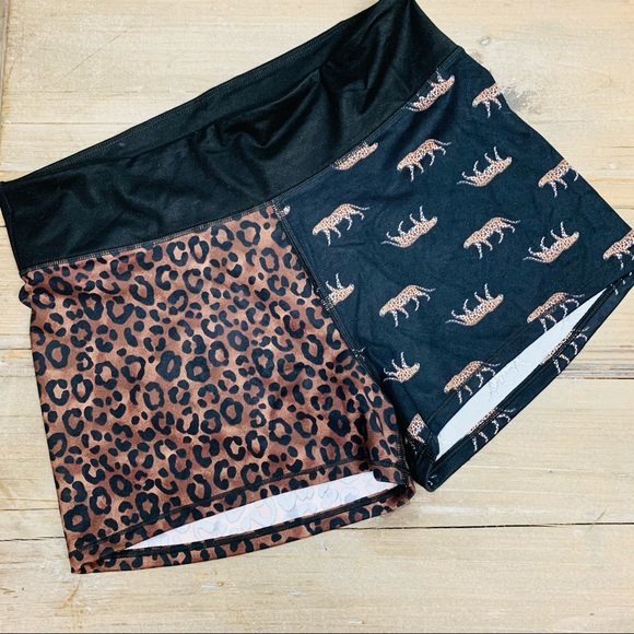 Victoria's Secret Pants - Victorias Secret Sport Leopard Mix Print Hot Short